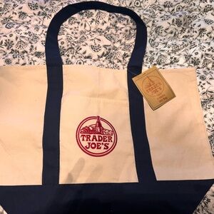 Trader Joe's Canvas Tote with Red Logo